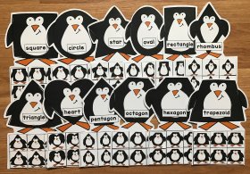 Penguin Shapes Sorting Mats