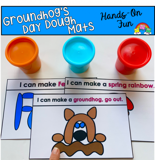 Groundhog Day Dough Mats
