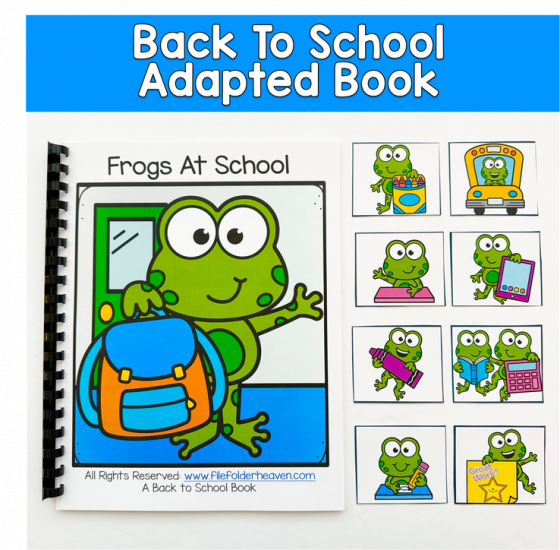 Frogs At School Adapted Book