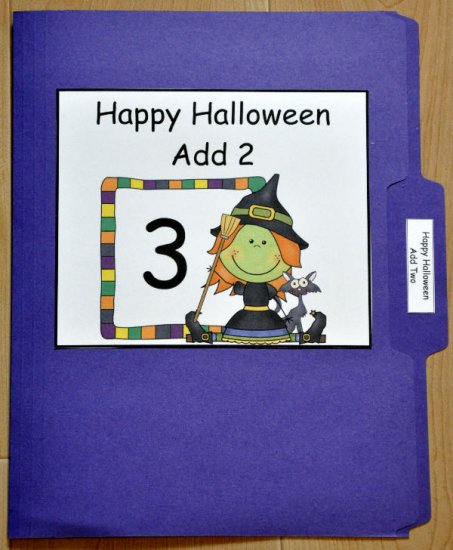 Happy Halloween Add 2 File Folder Game