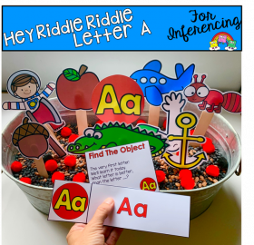 "Hey Riddle Riddle" Letter A Activities For The Sensory Bin