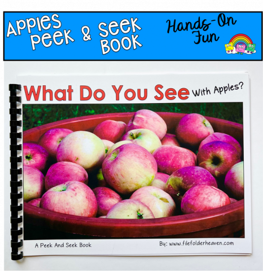 Apples Peek And Seek Book (With Real Photos)