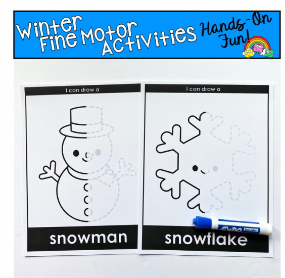 Let\'s Draw Winter Fine Motor Activities