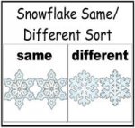 Snowflake Match File Folder Game