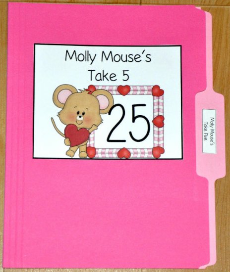 Molly Mouse\'s Take Five File Folder Game