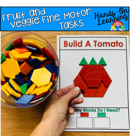 Fruit and Vegetable Fine Motor Tasks