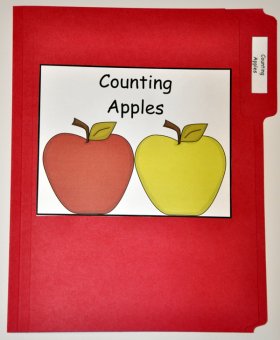 Counting Apples File Folder Game