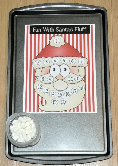 Counting Santa\'s Fluff Cookie Sheet Activity