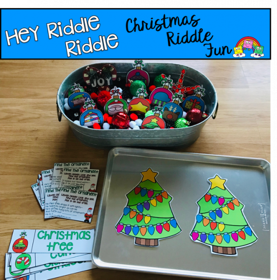\"Hey Riddle Riddle\" Christmas Riddles For The Sensory Bin