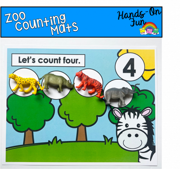 Zoo Counting Mats