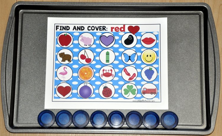 Identifying Colors \"Find and Cover\" Cookie Sheet Activities