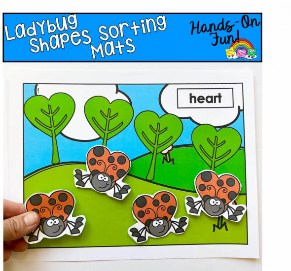 Ladybugs Shapes Sorting Mats