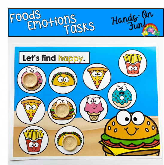 Snack Foods Emotions Activity Mats