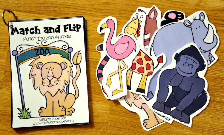Zoo Themed Match and Flip Activities