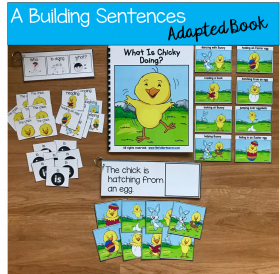 Chick Sentence Builder Book: "What Is Chicky Doing?"