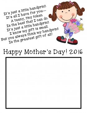 Mother's Day Hand Print Card