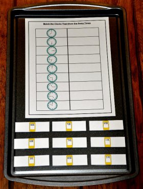 Match the Times Cookie Sheet Activity III