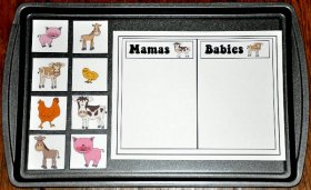 Farm Mamas and Babies Sort Cookie Sheet Activity 1