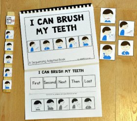 Sequencing Adapted Book: "I Can Brush My Teeth"
