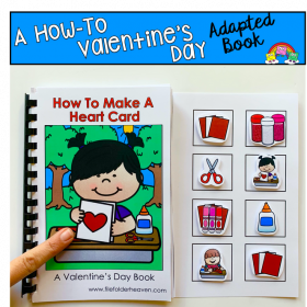 Valentine's Day Adapted Book: "How To Make A Heart Card"