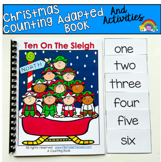 Counting Adapted Book And Activities: \"Ten On The Sleigh\"