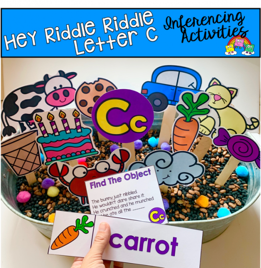 \"Hey Riddle Riddle\" Letter C Activities For The Sensory Bin