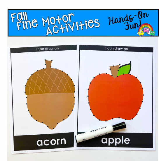 Fall Dot to Dot Fine Motor Activities