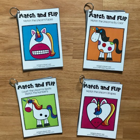 Unicorn Match and Flip Books - Click Image to Close