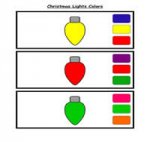 Four Column Christmas Light Sorting Task