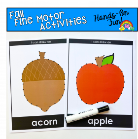 Fall Dot to Dot Fine Motor Activities