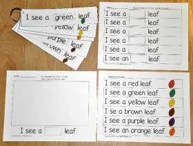 Fall Leaf Fluency Flipstrips Activities