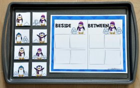 Penguin Positionals Cookie Sheet Activities