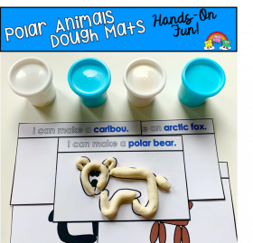 Polar Animals Dough Mats