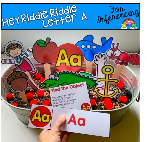 \"Hey Riddle Riddle\" Letter A Activities For The Sensory Bin