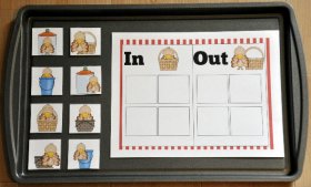 Turkeys In and Out Sort Cookie Sheet Activity