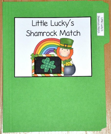 Little Lucky\'s Shamrock Match File Folder Game