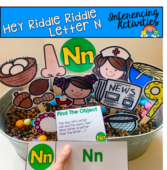 \"Hey Riddle Riddle\" Letter N Activities For The Sensory Bin