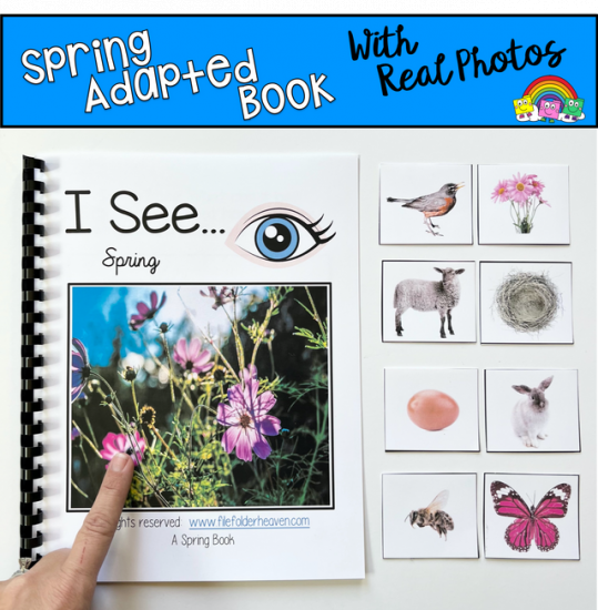 \"I See\" Spring Adapted Book (w/Real Photos)