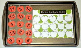 Apple Number Sequence Cookie Sheet Actvity
