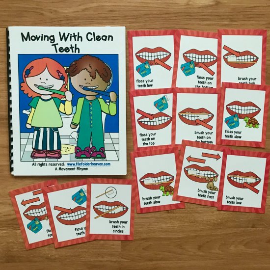 Dental Health Themed Movement Book (And Cards!) - Click Image to Close