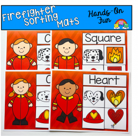 Firefighter Shapes Sorting Mats