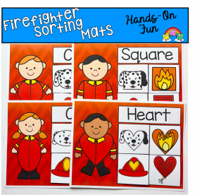 Firefighter Shapes Sorting Mats