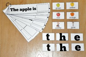 "The Apple Is" Sight Word Flip Strips