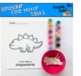 Dinosaur Fine Motor Q-Tip Activities