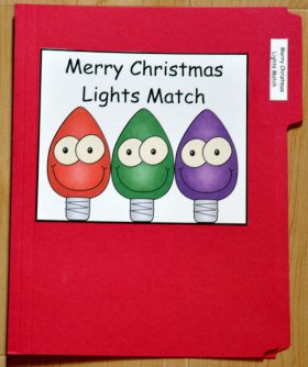 Merry Christmas Lights Match File Folder Heaven