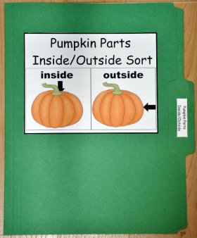 Pumpkin Parts: Inside/Outside Sort File Folder Game