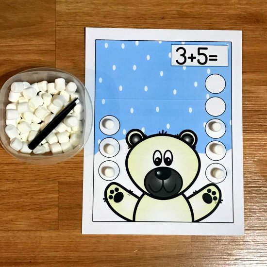 Polar Bear Marshmallow Math