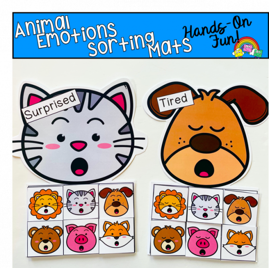 Animal Emotions Sorting Mats 2