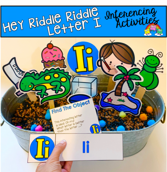 \"Hey Riddle Riddle\" Letter I Activities For The Sensory Bin