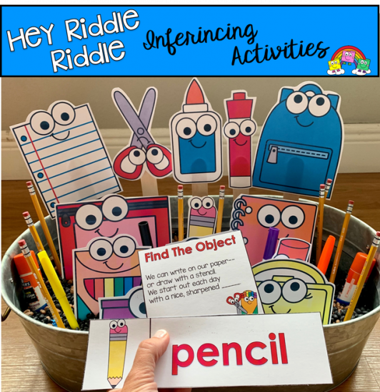 \"Hey Riddle Riddle\" Back To School Riddles For The Sensory Bin